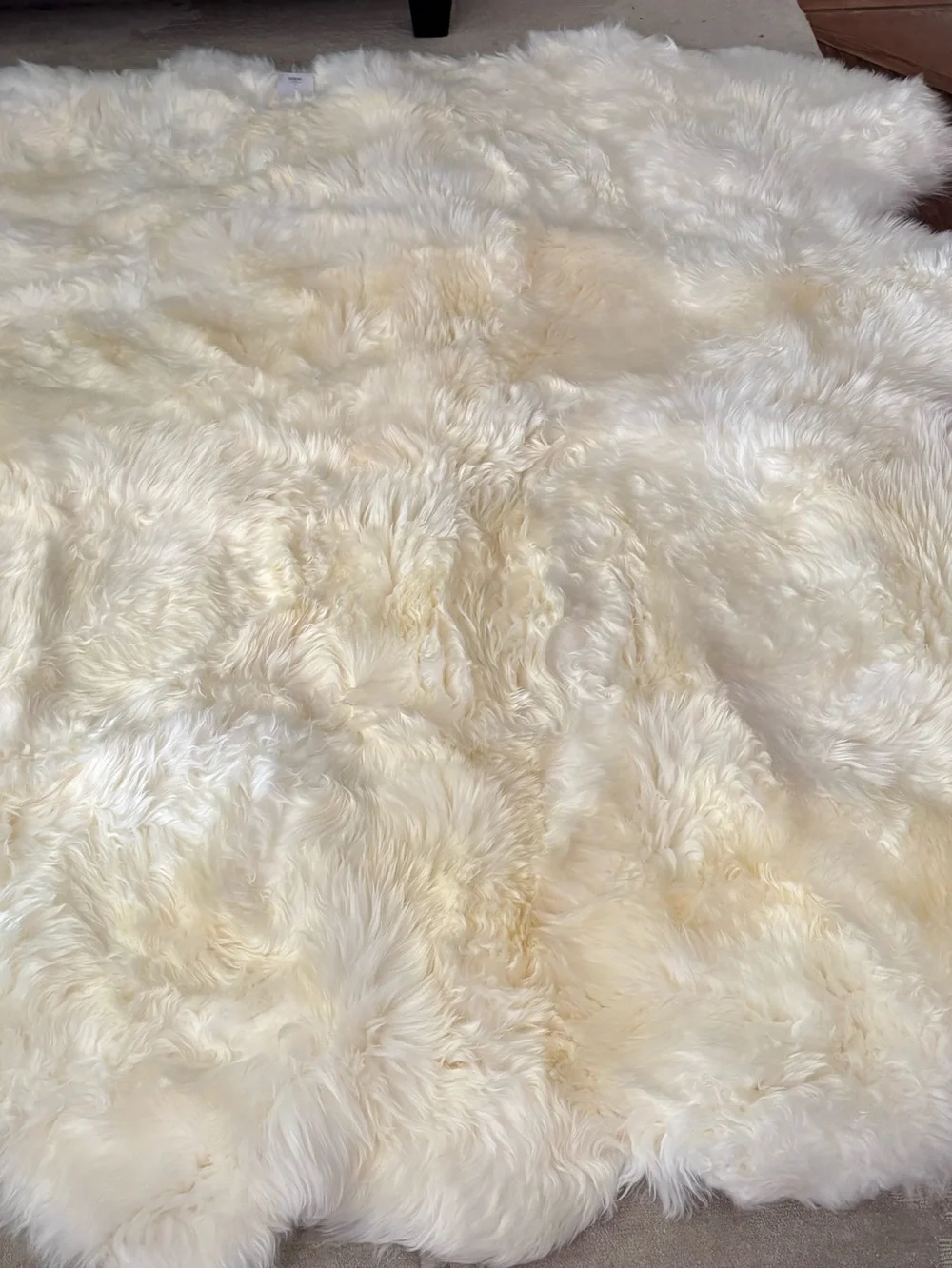 Restoration Hardware Natural Sheepskin Oversized Rug